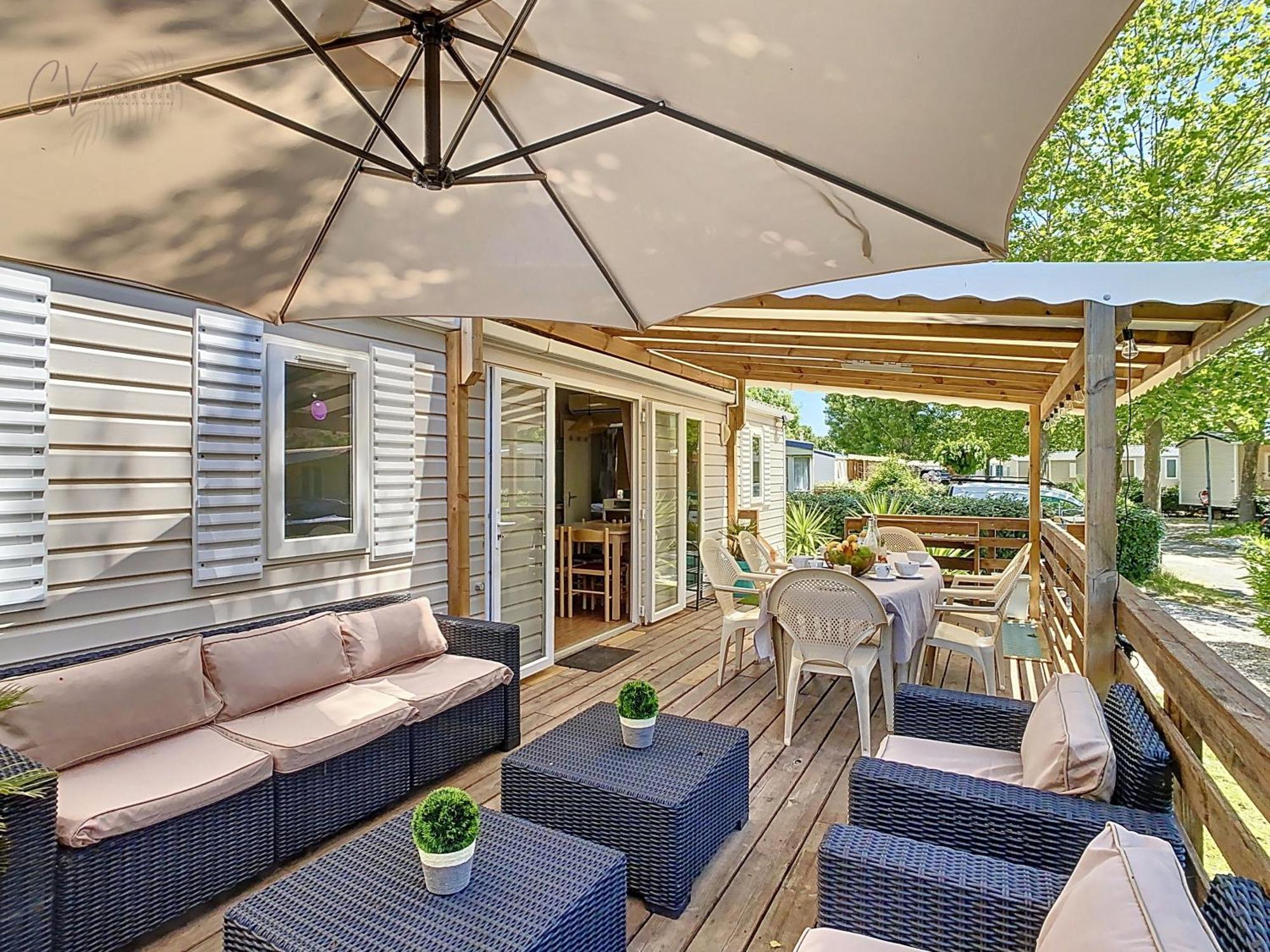 Grand Mobil Home 3Chbr 2Sdb Camping La Carabasse Vias Εξωτερικό φωτογραφία
