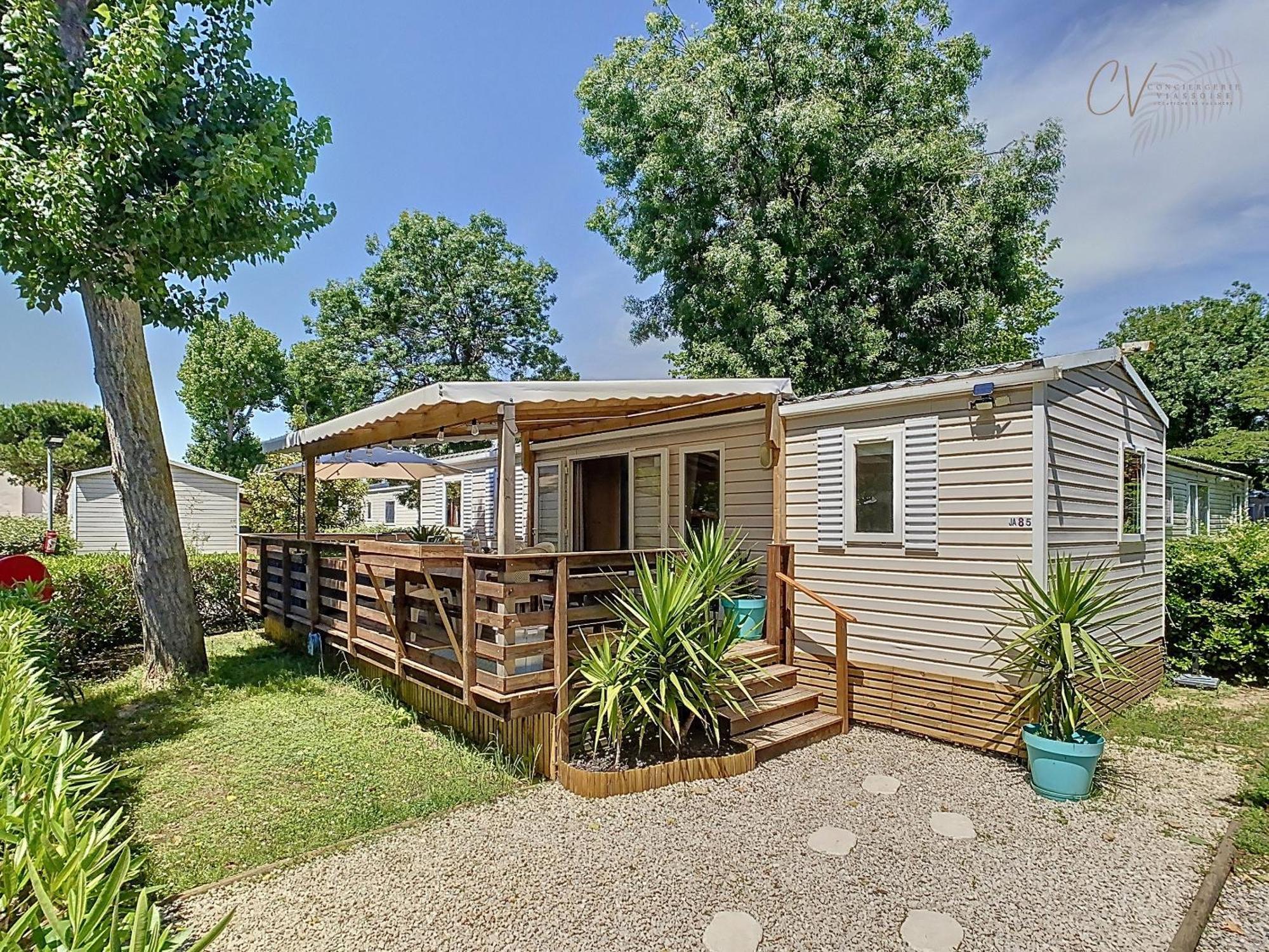 Grand Mobil Home 3Chbr 2Sdb Camping La Carabasse Vias Εξωτερικό φωτογραφία